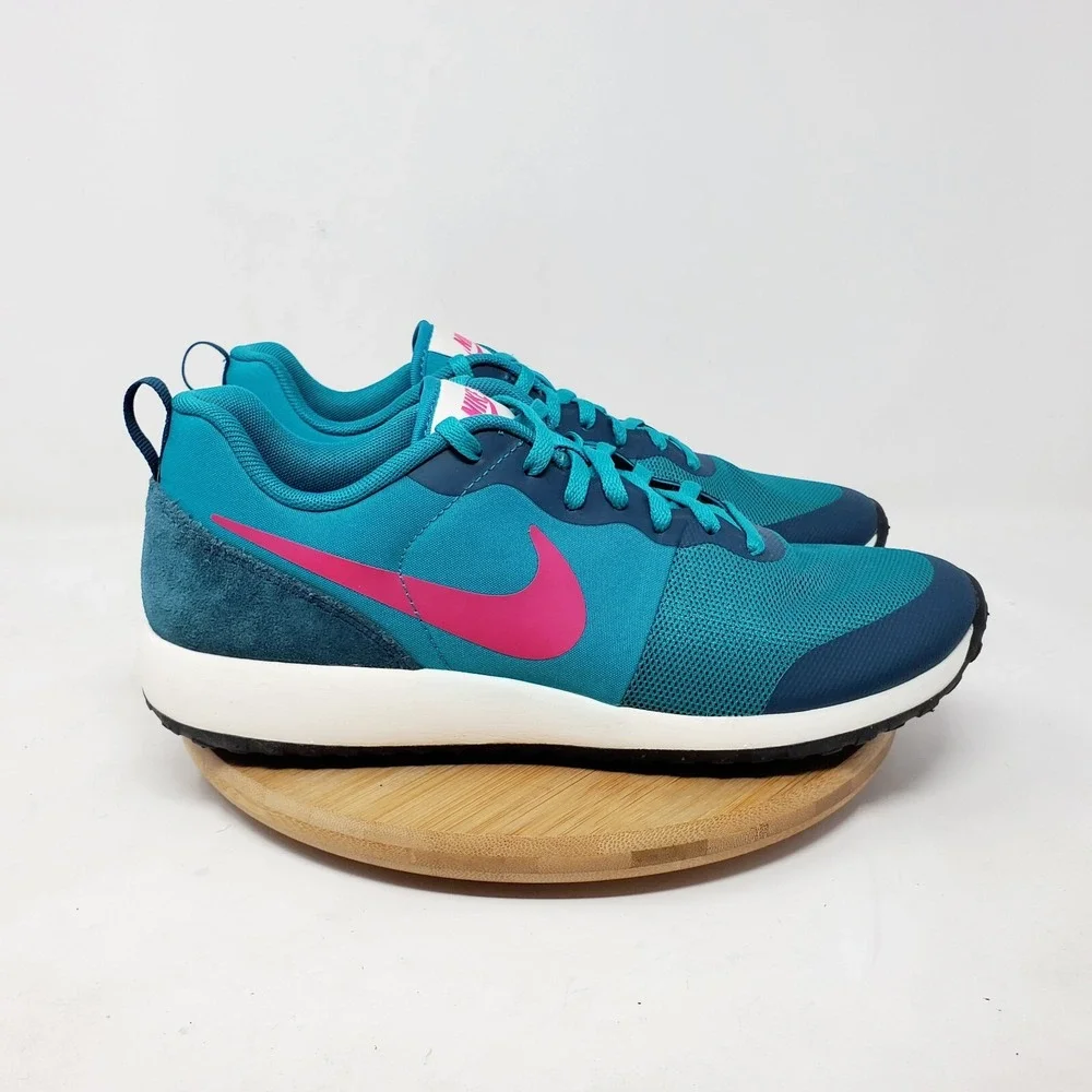 Nike Elite‎ Shinsen Shoes Womens 9 Aqua Blue Green Retro Athletic Sneakers